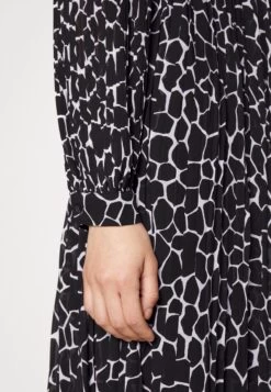 MICHAEL Michael Kors Nub Giraffe Midi- Day Dress - Black/White -Fashion Clothing-Michael Kors c21a0db5e76d444ba89c3b3dc235c8be