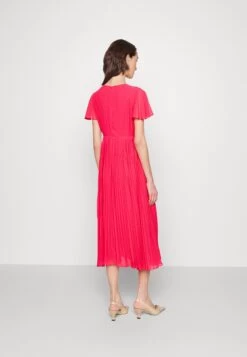 MICHAEL Michael Kors Pleated Midi- Day Dress - Geranium 10 MICHAEL Michael Kors Pleated Midi- Day Dress - Geranium -Fashion Clothing-Michael Kors c35b982416bd480083202094d5d54670