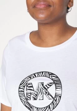 MICHAEL Michael Kors Zebra Charm Logo Tee - Print T-Shirt - White 13 MICHAEL Michael Kors Zebra Charm Logo Tee - Print T-Shirt - White -Fashion Clothing-Michael Kors c94844255b594cafbc2090297cc77a2d