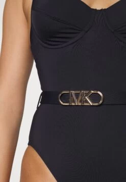 MICHAEL Michael Kors Solids- Swimsuit - Black -Fashion Clothing-Michael Kors d53619ba55ae41b59cd97cbb164c5ee8
