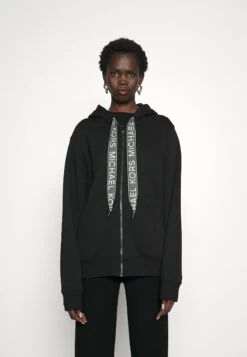 MICHAEL Michael Kors Mkgo Thru Hoodie - Zip-Up Sweatshirt - Black