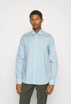 Michael Kors Diagonal Print Slim Shirt - Shirt - Light Blue