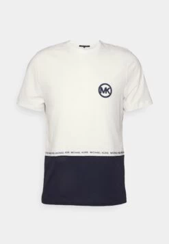 Michael Kors Block Logo Tee - Print T-Shirt - White -Fashion Clothing-Michael Kors dc64accda5be4153bf6557452b3738c1
