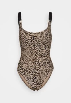 MICHAEL Michael Kors Abstract Ring U Neck One Piece - Swimsuit - Khaki 10 MICHAEL Michael Kors Abstract Ring U Neck One Piece - Swimsuit - Khaki -Fashion Clothing-Michael Kors dd35f96e3b5f4f6fb0d3acec571ad9f2