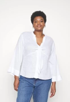 MICHAEL Michael Kors Solid Tie Blouse - Blouse - White