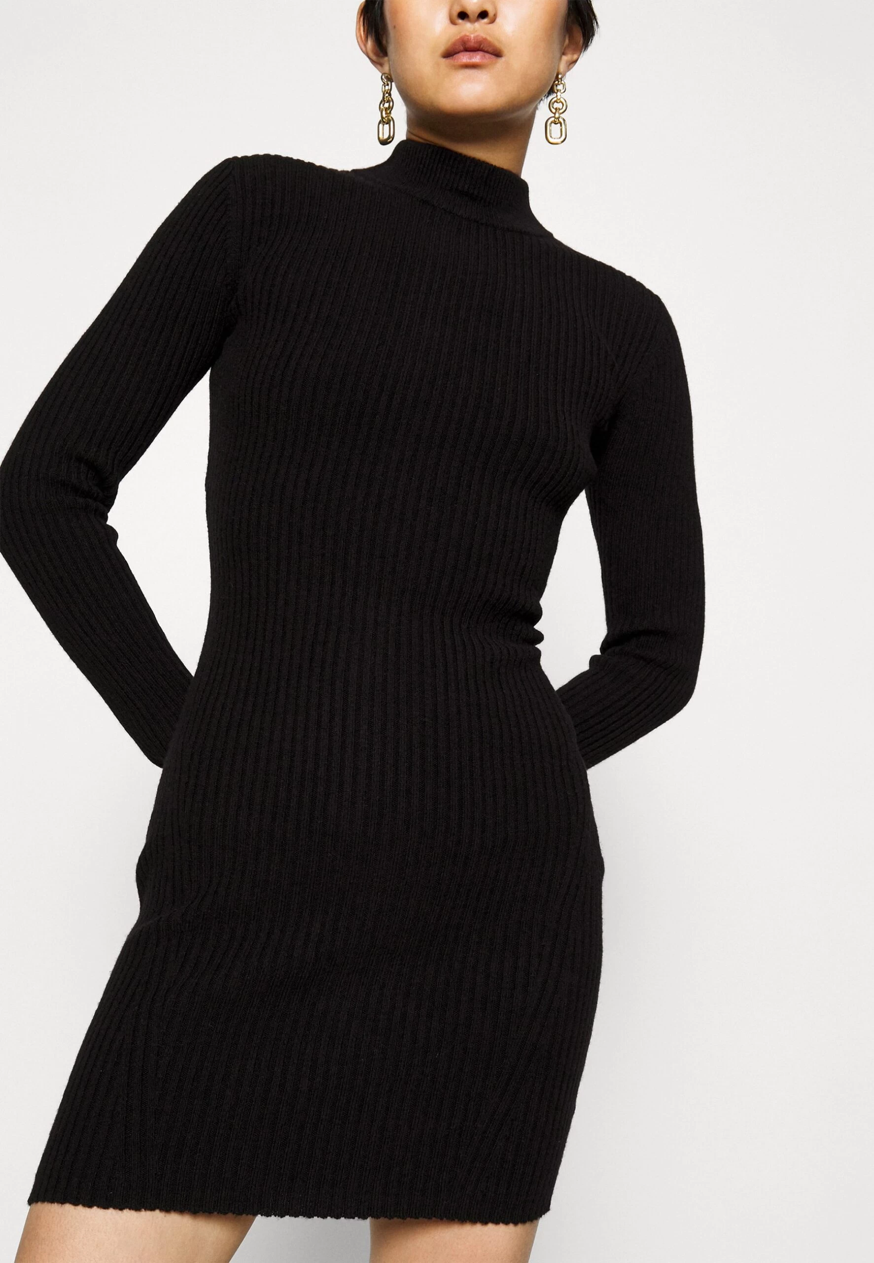 MICHAEL Michael Kors Mock Mini- Jumper Dress - Black 6 MICHAEL Michael Kors Mock Mini- Jumper Dress - Black - Image 4