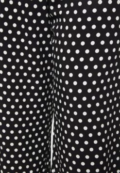 MICHAEL Michael Kors Polka Dot Wide Leg Pant - Trousers - Black/White -Fashion Clothing-Michael Kors e0bb41aefe4741d09ddabf3c7f62b34b
