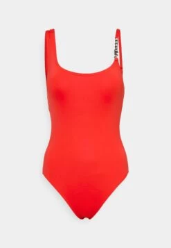 MICHAEL Michael Kors Solids Logo Chain Scoopneck One Piece - Swimsuit - Bright Ruby 10 MICHAEL Michael Kors Solids Logo Chain Scoopneck One Piece - Swimsuit - Bright Ruby -Fashion Clothing-Michael Kors e1d695402b8346489c1d0efe727b2bbc