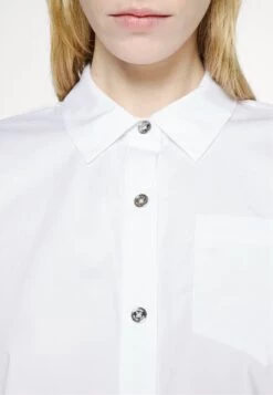 MICHAEL Michael Kors Crop - Button-Down Blouse - White -Fashion Clothing-Michael Kors e31762e16fcd4b3ea6337961aa552d19
