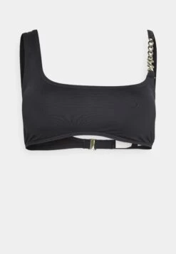 MICHAEL Michael Kors Solids Logo Chain - Bikini Top - Black 10 MICHAEL Michael Kors Solids Logo Chain - Bikini Top - Black -Fashion Clothing-Michael Kors e3f67b9355734c4ca334d2ea0bbe4abb