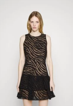 MICHAEL Michael Kors Eyelet Cap Dress - Cocktail Dress / Party Dress - Black