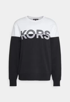 Michael Kors Color Block Crew - Sweatshirt - Black -Fashion Clothing-Michael Kors e653d25a11dd4cf194419139196a2a53