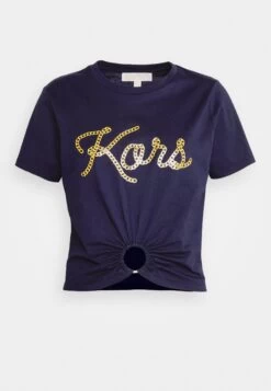 MICHAEL Michael Kors Ruched Baby- Print T-Shirt - Midnightblue -Fashion Clothing-Michael Kors e8be744a31254128b313d958a6d277a9