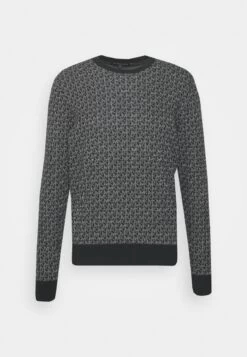 Michael Kors Micro Signature Crew - Jumper - Black -Fashion Clothing-Michael Kors e9d5ce30e9774d8fac910c021575bea3