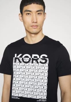 Michael Kors Block Cube Tee - Print T-Shirt - Black -Fashion Clothing-Michael Kors eb356070e44b4f1ca54984f606a0e9a9