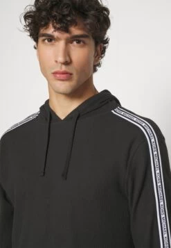 Michael Kors Stretch Waffle Hoody - Pyjama Top - Black 11 Michael Kors Stretch Waffle Hoody - Pyjama Top - Black -Fashion Clothing-Michael Kors ed959b5a3ff94acbbc490843c133fd6f