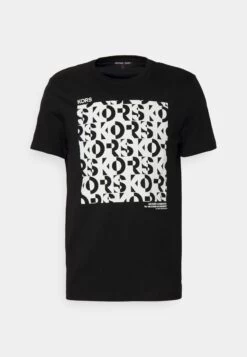 Michael Kors Kinetic Block Tee - Print T-Shirt - Black 12 Michael Kors Kinetic Block Tee - Print T-Shirt - Black -Fashion Clothing-Michael Kors ee6c64e40b88475c9c9c3f6460d15c14
