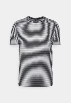 Michael Kors Stripe Tee - Print T-Shirt - Black -Fashion Clothing-Michael Kors eea03eb4b33e472990f79f1d893cb85e