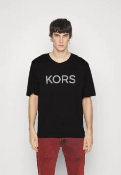 Michael Kors Checker Tee - Print T-Shirt - Black