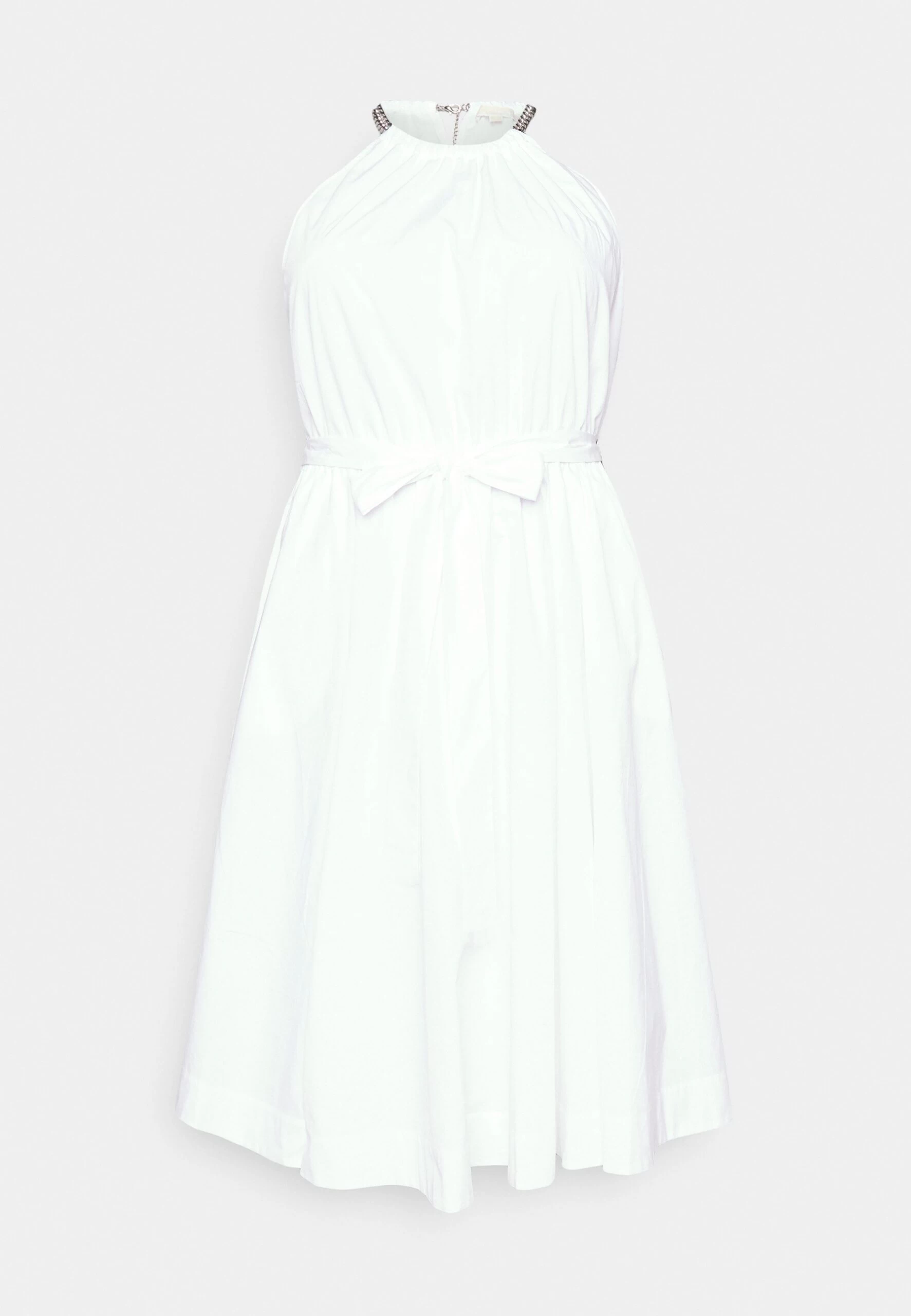 MICHAEL Michael Kors Chain Halter- Cocktail Dress / Party Dress - White 7 MICHAEL Michael Kors Chain Halter- Cocktail Dress / Party Dress - White - Image 5