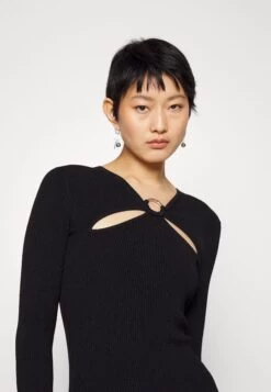 MICHAEL Michael Kors O Ring Key Hole - Jumper Dress - Black -Fashion Clothing-Michael Kors f894a4e842ef412baa3e58a08e0e1afc