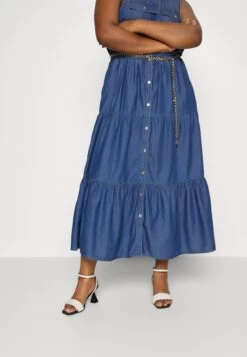 MICHAEL Michael Kors Chambray Tiered Ankle - Maxi Dress 11 MICHAEL Michael Kors Chambray Tiered Ankle - Maxi Dress -Fashion Clothing-Michael Kors f973fbdb7b7b49758c58e4c77009efbc