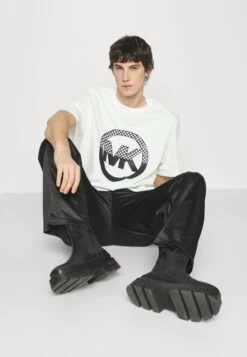 Michael Kors Checker Charm Tee - Print T-Shirt - White -Fashion Clothing-Michael Kors f9adf83ae807475bac0da9ff71d5fbed