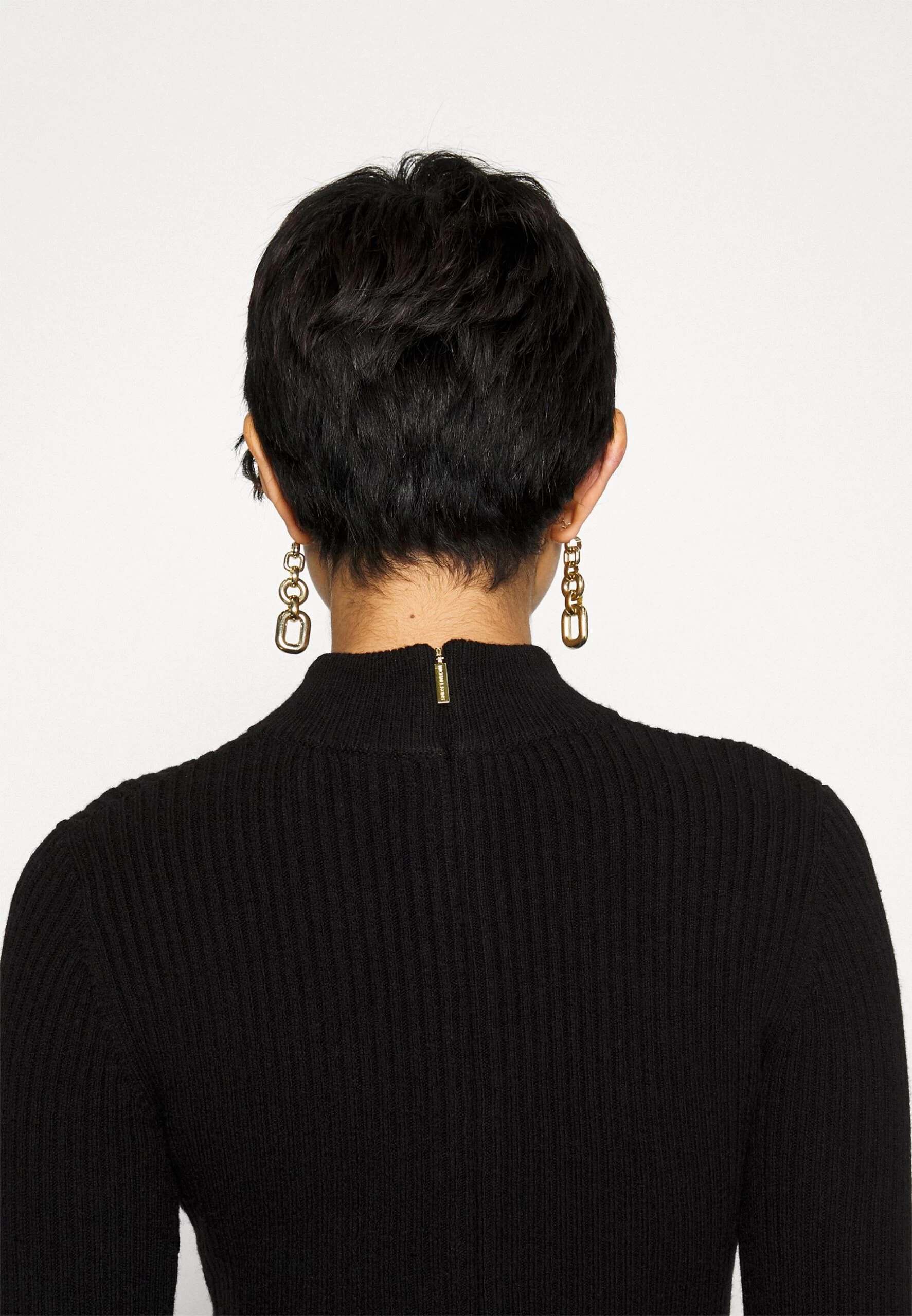 MICHAEL Michael Kors Mock Mini- Jumper Dress - Black 10 MICHAEL Michael Kors Mock Mini- Jumper Dress - Black - Image 8