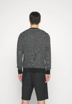 Michael Kors Micro Signature Crew - Jumper - Black -Fashion Clothing-Michael Kors f9c7be72fb7943f1a460e2ce11004883