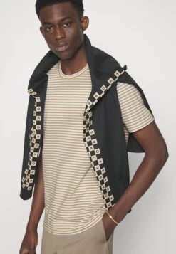 Michael Kors Stripe Tee - Print T-Shirt - Khaki 11 Michael Kors Stripe Tee - Print T-Shirt - Khaki -Fashion Clothing-Michael Kors fba2c19fa71241bdbeef0993447156fb