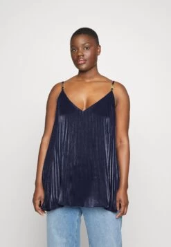 MICHAEL Michael Kors Iridescent Pleated Tank - Top - Midnightblue