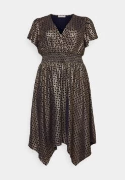 MICHAEL Michael Kors Foil Links Hank Hem - Cocktail Dress / Party Dress - Gold -Fashion Clothing-Michael Kors fde31cb173df4bf0b45b0bcfa831497d