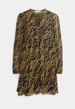 MICHAEL Michael Kors Bias Chain Tenty- Day Dress - Midnightblue -Fashion Clothing-Michael Kors ff44472a36974b24ac3c0b64ef933e84